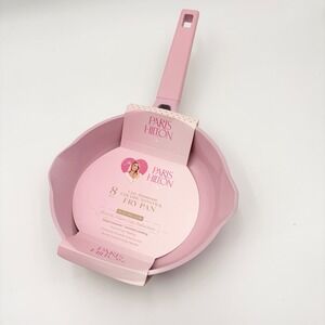 Paris Hilton 8" Pink Ceramic Nonstick Cast Aluminum Fry Pan Induction Skillet